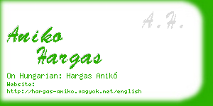 aniko hargas business card